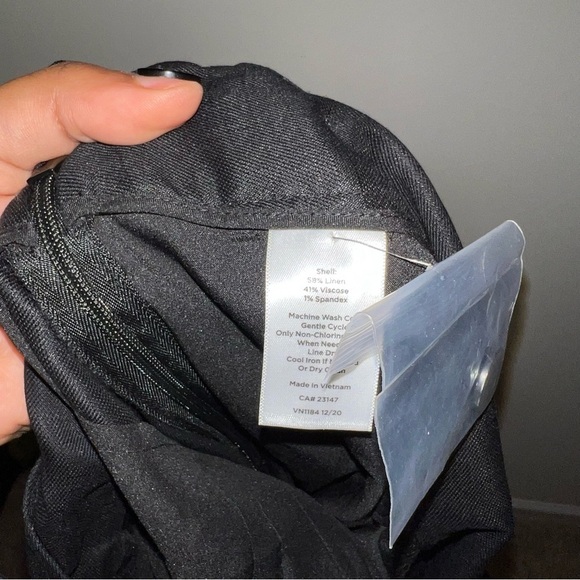 NWT Talbots Black Linen Blend Dress Pants - Picture 4 of 10